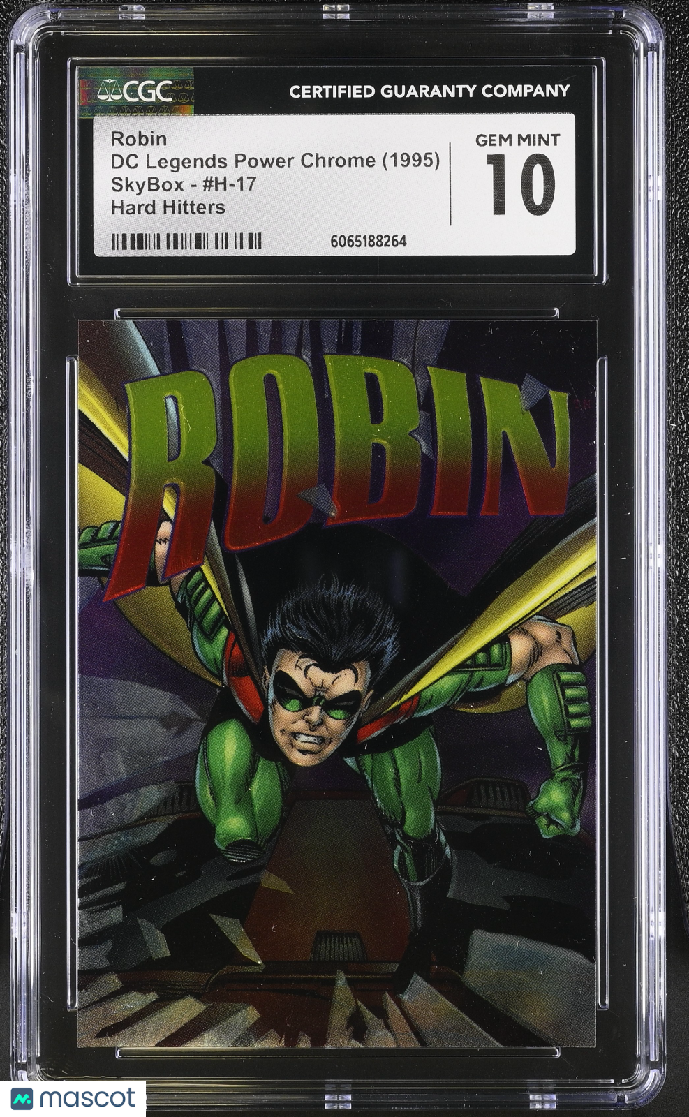 1995 Skybox DC Legends Power Chrome Robin Hard Hitters #H-17 CGC 10