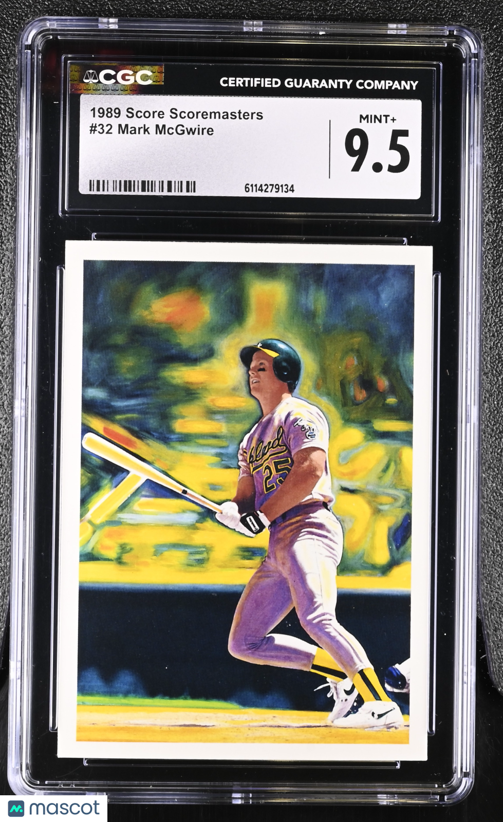1989 Score Masters Mark McGwire #32 CGC 9.5 Oakland Athletics