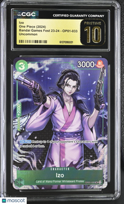 2024 One Piece Bandai Games Fest 23-24 Izo CGC 10 #OP01-033 Pristine