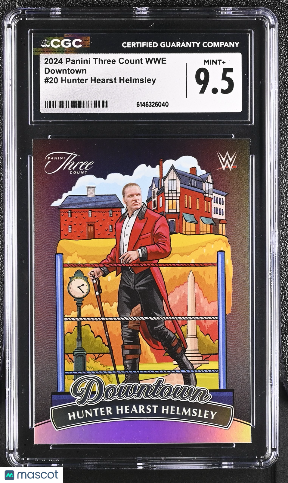 2024 Panini Three Count WWE Hunter Hearst Helmsley Downtown #20 CGC 9.5