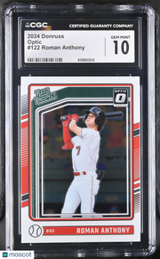 2024 Donruss Roman Anthony Rookie Optic #122 CGC 10 Boston Red Sox