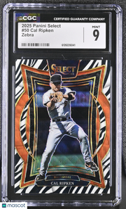 2025 Panini Select Cal Ripken Zebra #50 CGC 9 Baltimore Orioles