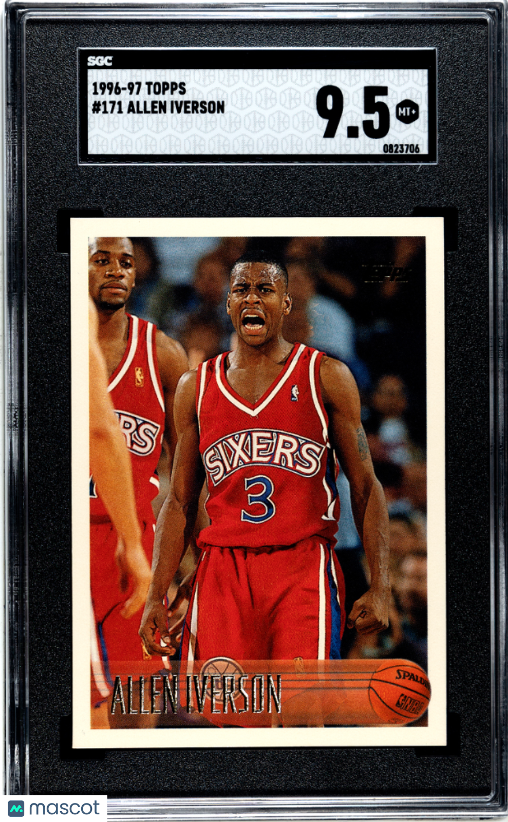 1996 Topps Allen Iverson Rookie #171 SGC 9.5 Philadelphia 76ers