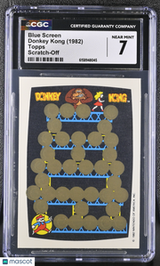 1982 Topps Donkey Kong Blue Screen Scratch-Off CGC 7