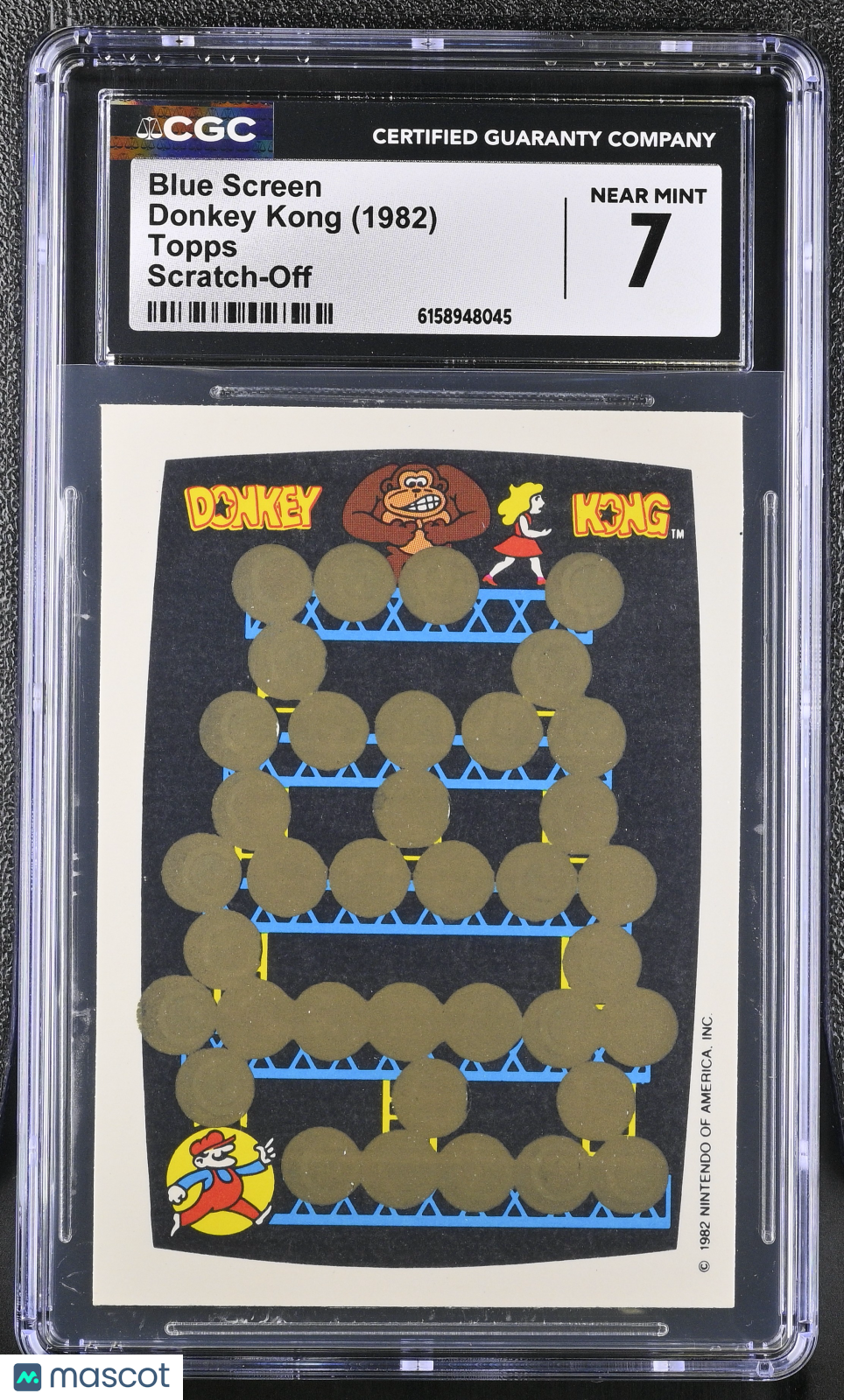 1982 Topps Donkey Kong Blue Screen Scratch-Off CGC 7