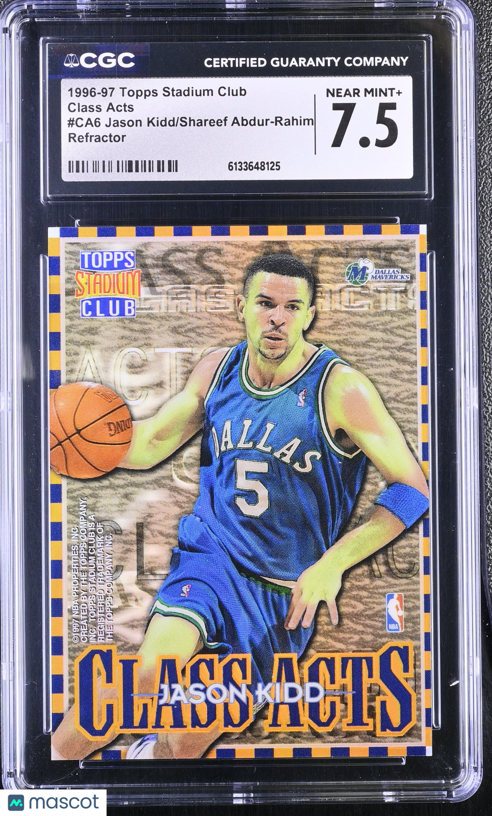 1996-97 Stadium Club Jason Kidd/Shareef Abdur-Rahim Class Acts #CA6 CGC 7.5