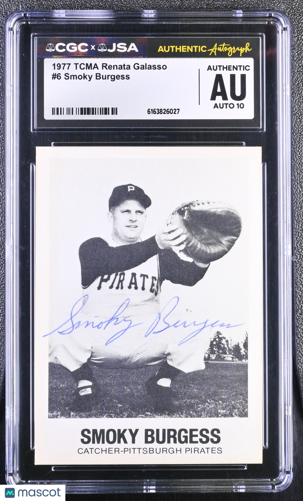 1977 Tcma Renata Galasso Smoky Burgess #6 CGC Authentic JSA Auto 10