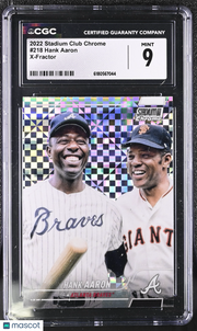 2022 Stadium Club Chrome Hank Aaron X-Fractor #218 CGC 9 Giants/Braves