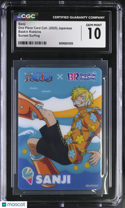 2025 Baskin Robbins One Piece Card Coll. Sanji Sunset Surfing CGC 10