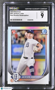 2025 Bowman Jackson Jobe #50 Red Rookie Redemption CGC 9