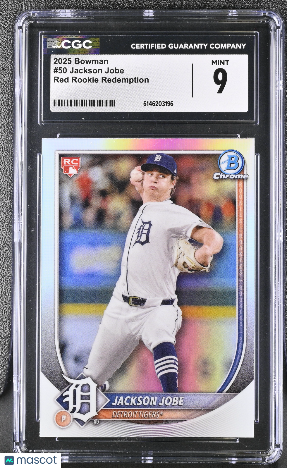 2025 Bowman Jackson Jobe #50 Red Rookie Redemption CGC 9