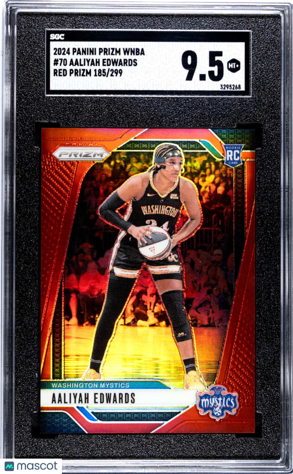 2024 Panini Prizm Wnba Aaliyah Edwards Red 299 #70 SGC 9.5