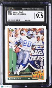 1991 Upper Deck Barry Sanders #458 CGC 9.5 Detroit Lions