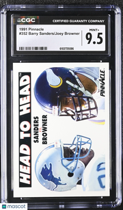 1991 Pinnacle Barry Sanders/Joey Browner #352 CGC 9.5