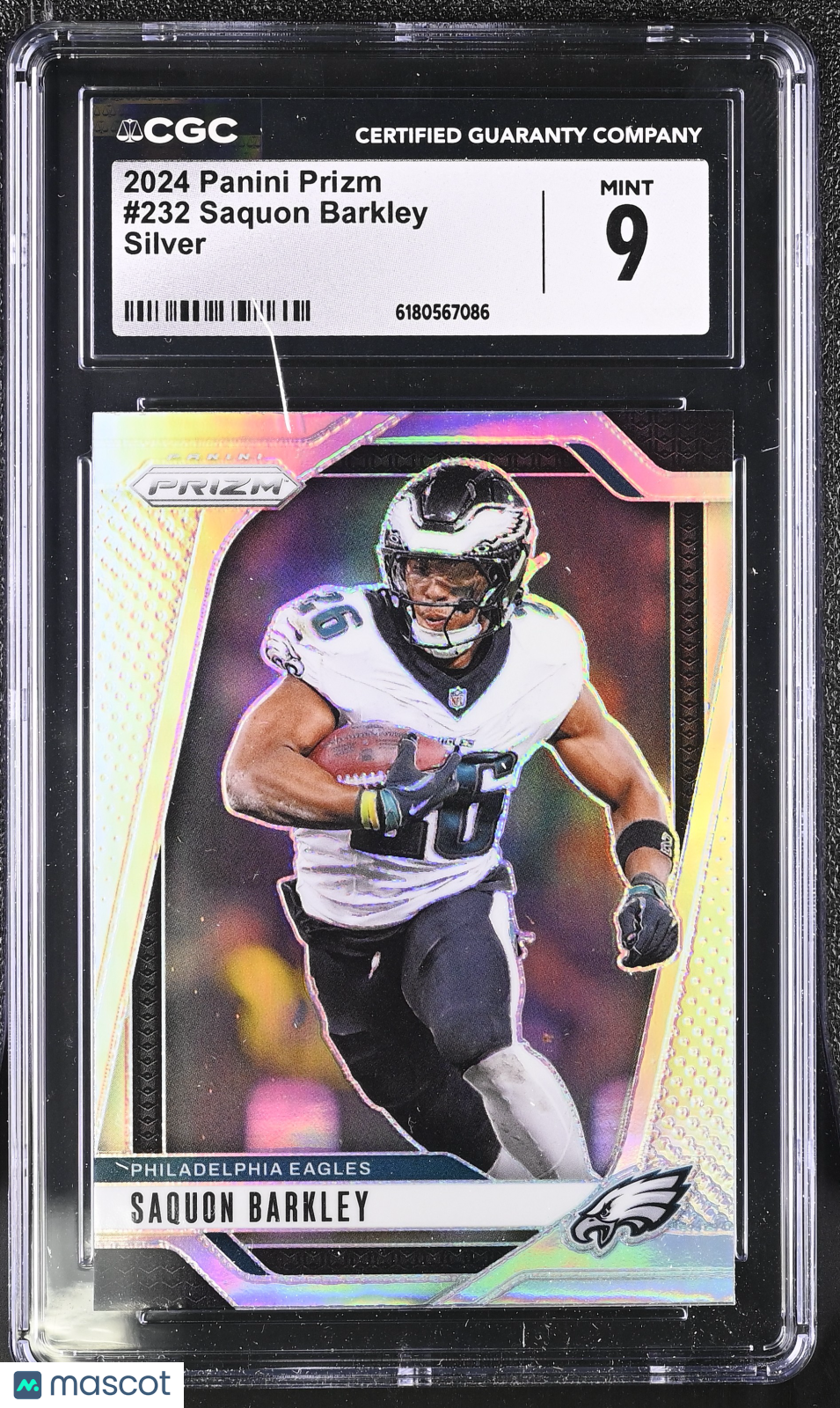 2024 Panini Prizm Saquon Barkley Silver #232 CGC 9 Philadelphia Eagles