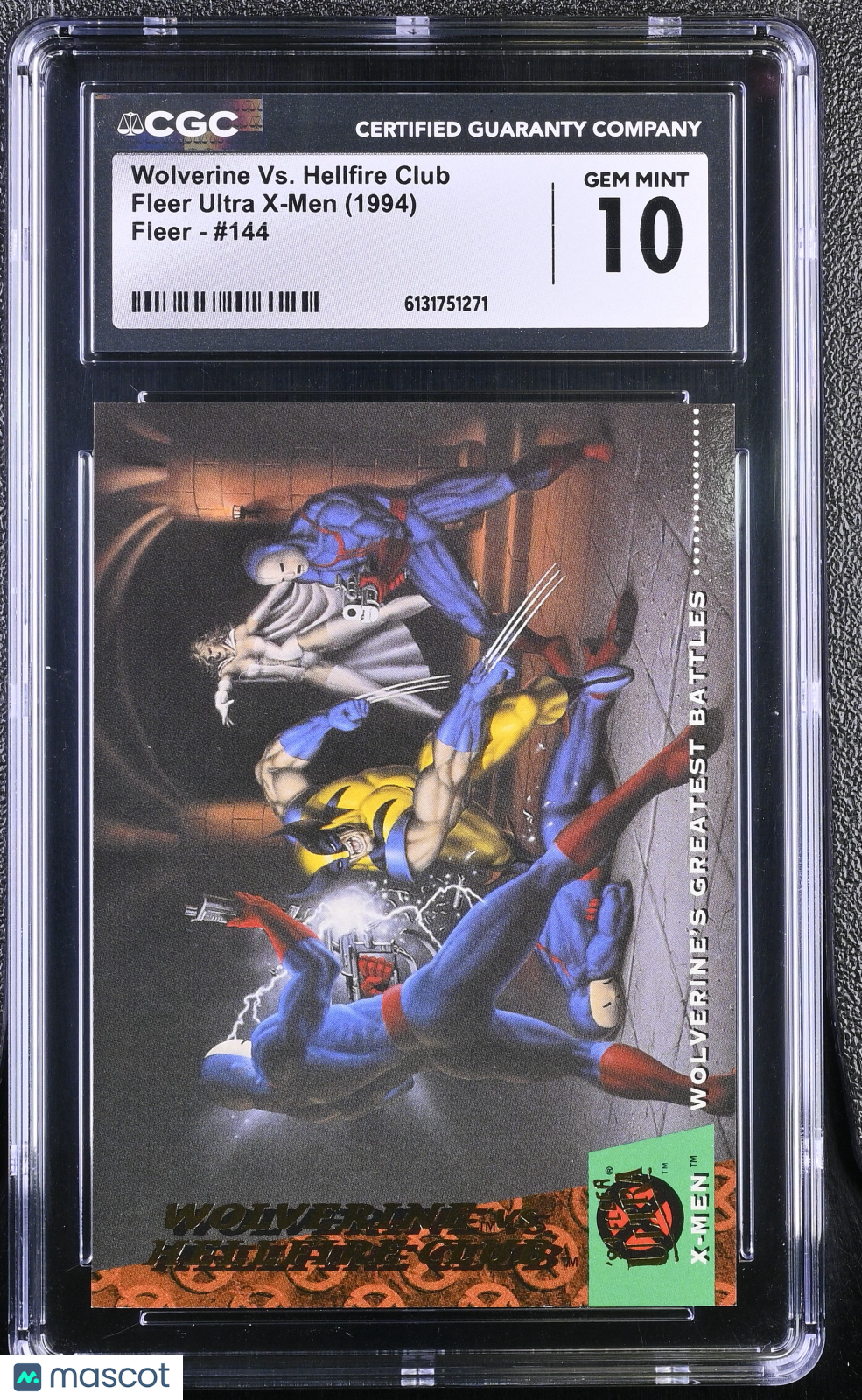 1994 Fleer Ultra X-Men Wolverine Vs. Hellfire Club #144 CGC 10