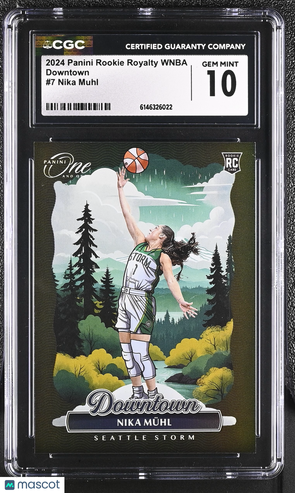 2024 Panini Rookie Royalty WNBA Nika Muhl Sticker Downtown #7 CGC 10 Storm