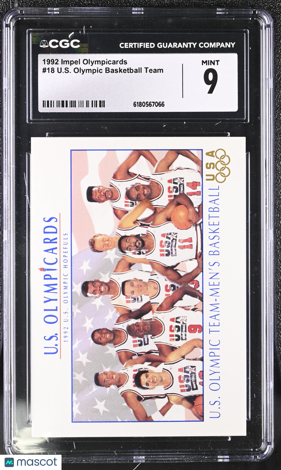 1992 Impel Olympicards US Olympic Basketball Team #18 CGC 9