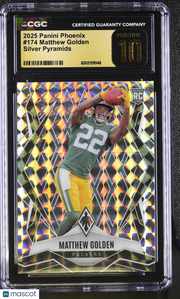 2025 Phoenix Matthew Golden Silver Pyramids Rookie #174 CGC 10 Pristine Packers