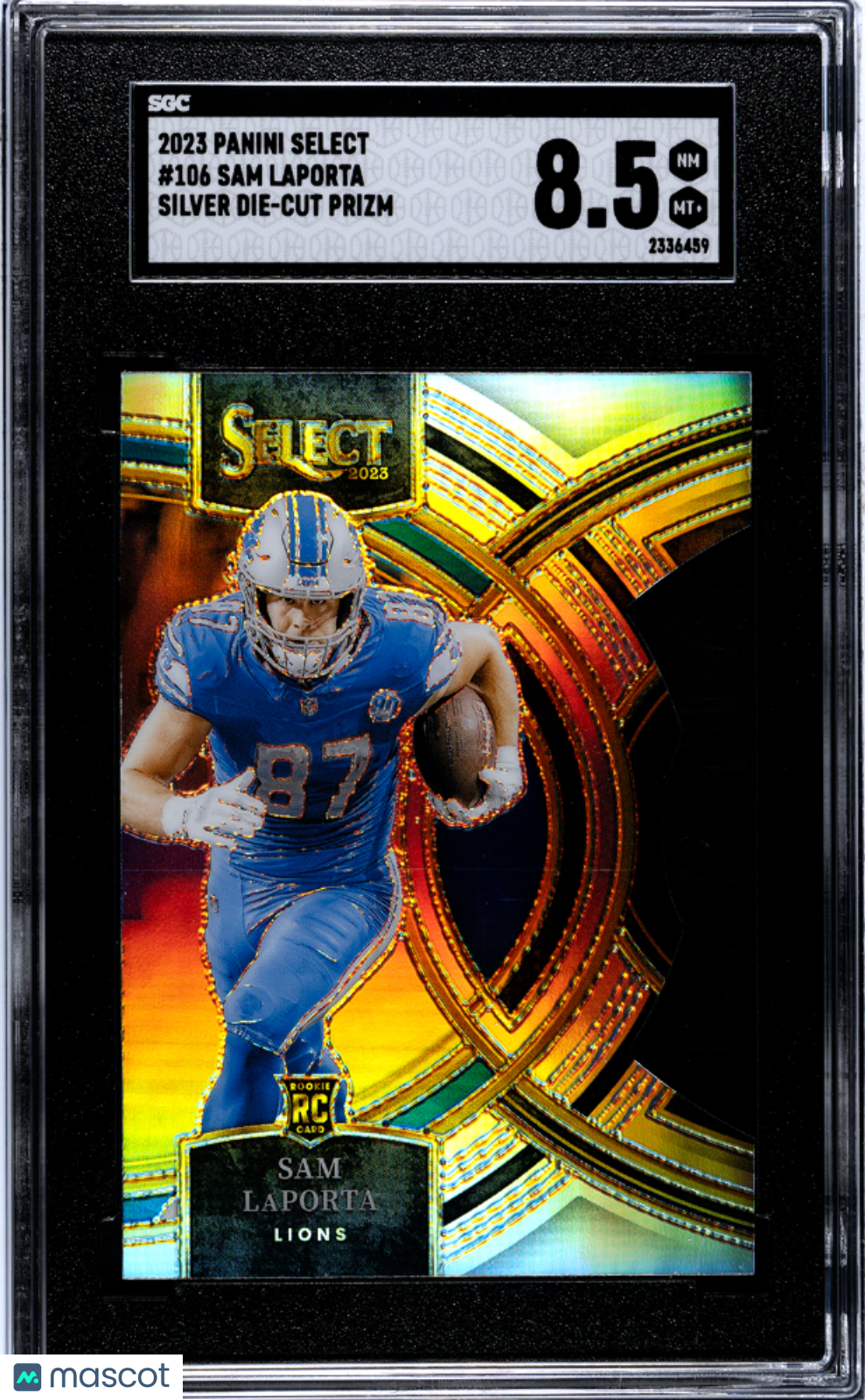 2023 Panini Select Sam Laporta Silver Die Cut Prizm #106 SGC 8.5