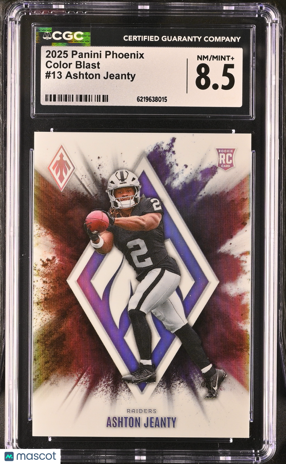 2025 Panini Phoenix Ashton Jeanty #13 Rookie Color Blast CGC 8.5  Raiders