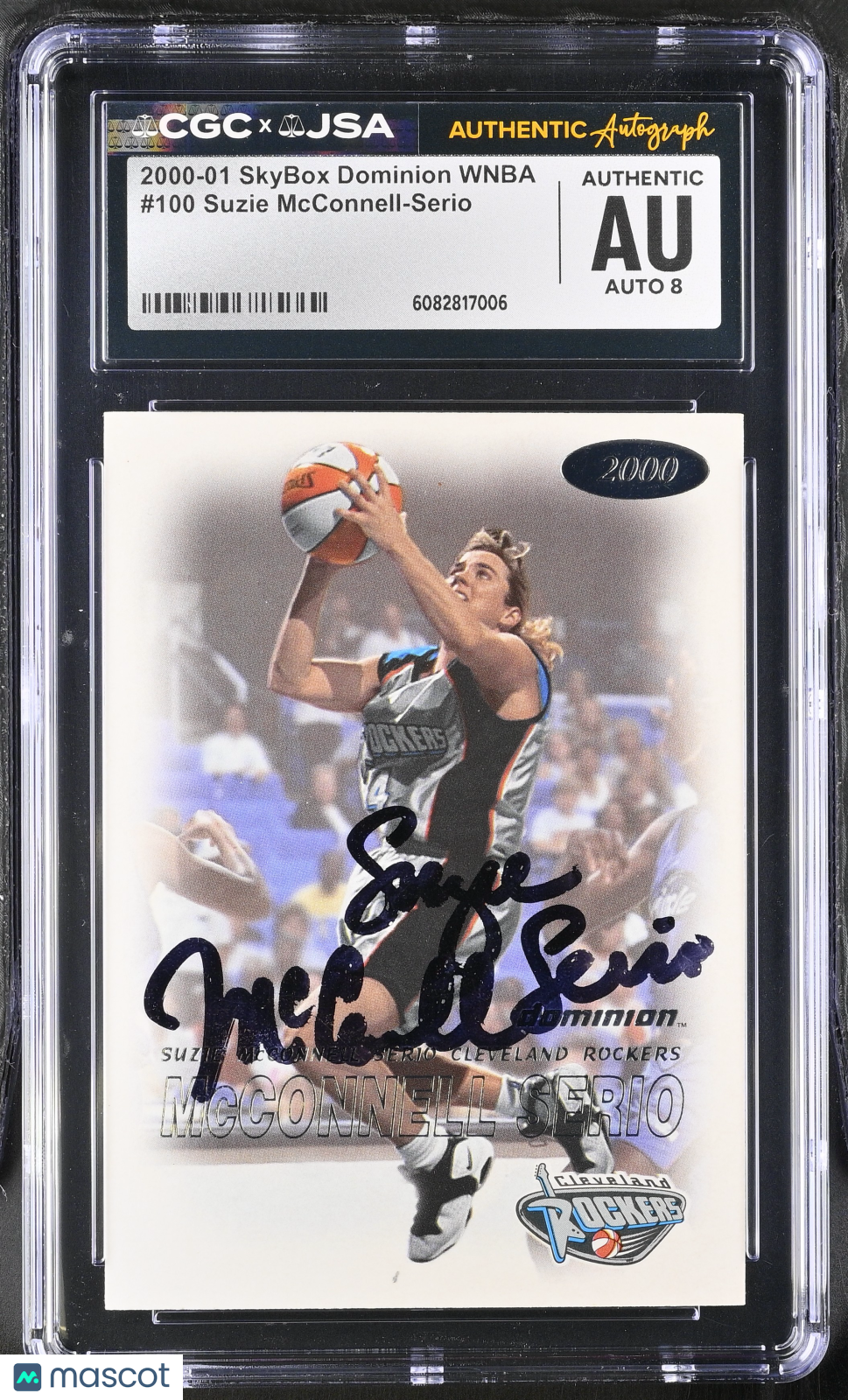 2000-01 Skybox Dominion WNBA Suzie McConnell-Serio Auto Autograph CGC Authentic