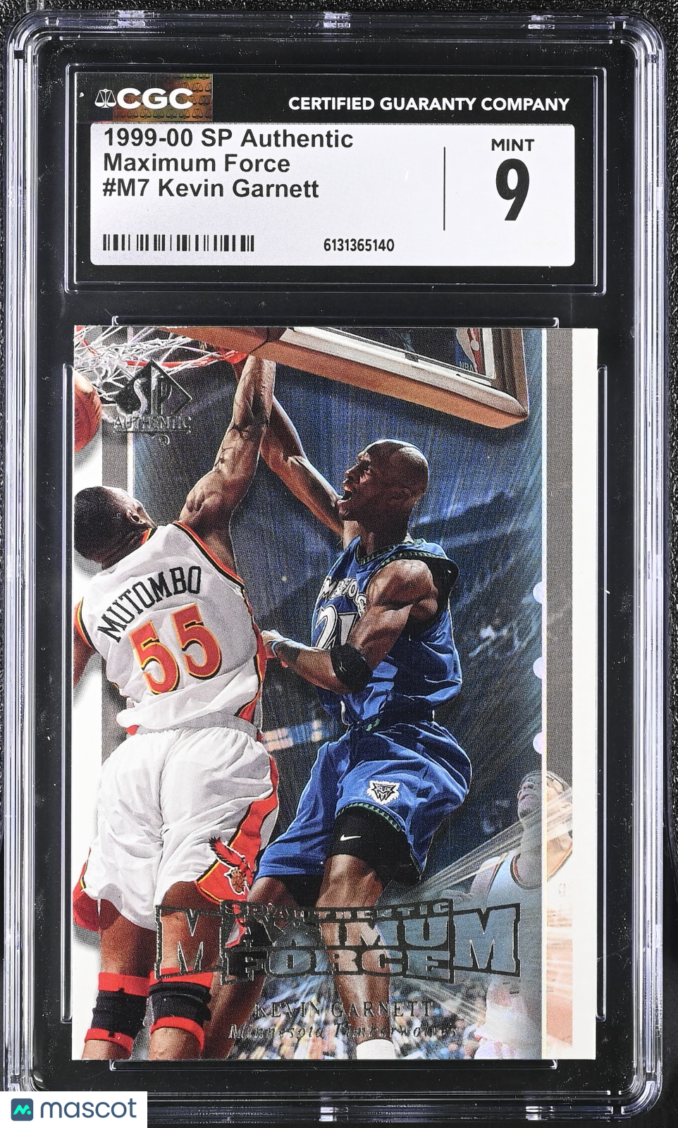 1999-00 SP Authentic Kevin Garnett #M7 Maximum Force CGC 9