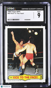 1985 Topps WWF Kick To The Face! #45 CGC 9