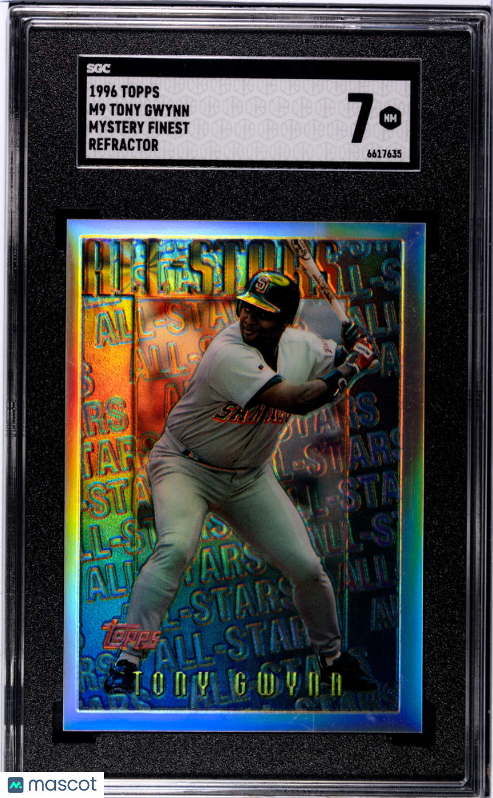 1996 Topps Tony Gwynn Mystery Finest Refractor #M9 SGC 7