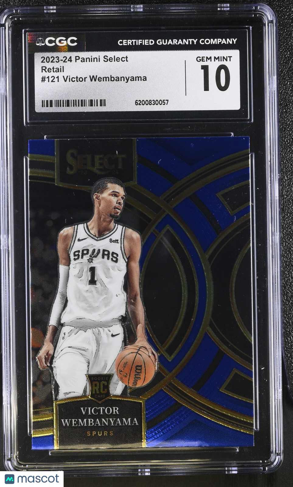 2023-24 Panini Select Victor Wembanyama Rookie Retail #121 CGC 10 Spurs