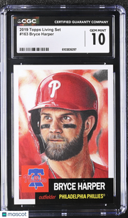 2019 Topps Living Set Bryce Harper #163 CGC 10 Philadelphia Phillies