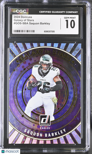 2024 Donruss Saquon Barkley Galaxy of Stars #GOS-SBA CGC 10 Philadelphia Eagles