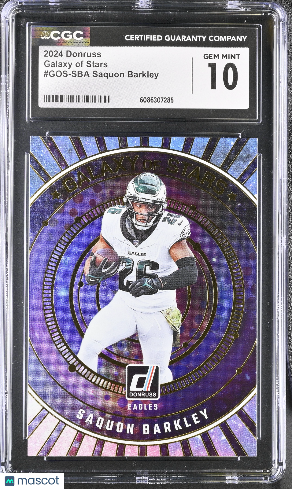 2024 Donruss Saquon Barkley Galaxy of Stars #GOS-SBA CGC 10 Philadelphia Eagles