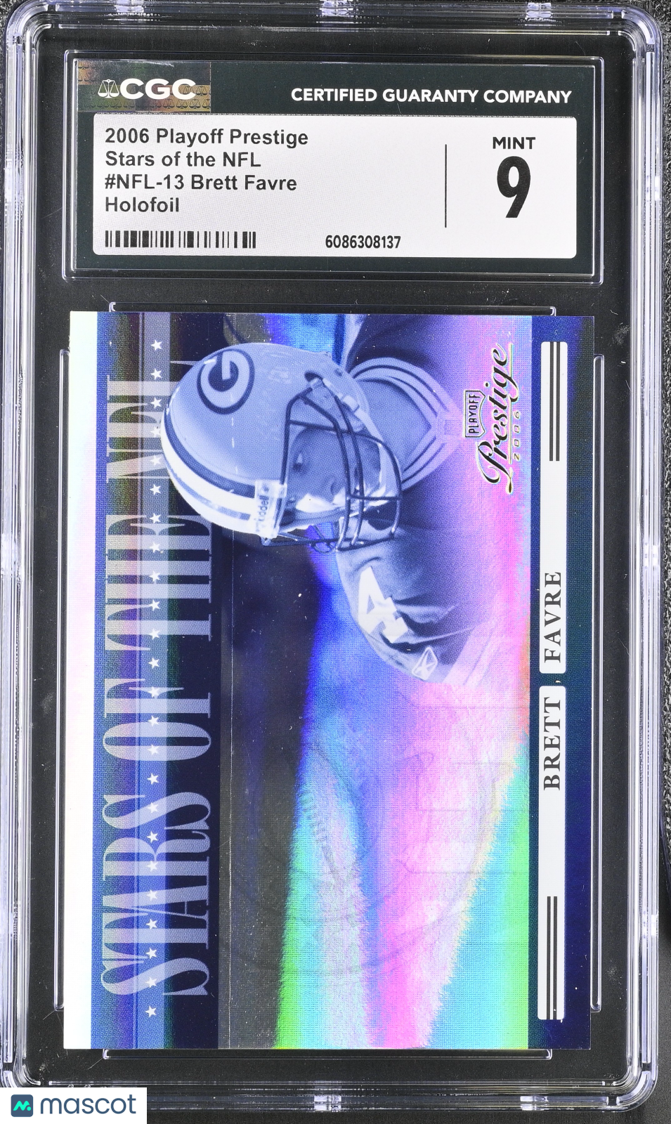 2006 Playoff Prestige Brett Favre Holofoil /25 Stars of the NFL 13 CGC 9 Packers
