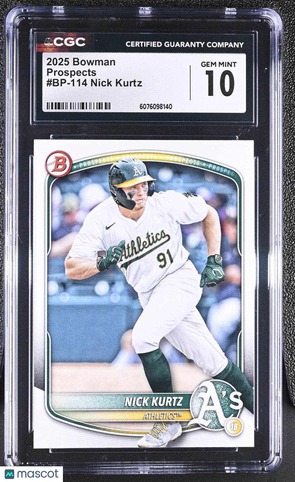 2025 Bowman Nick Kurtz Rookie Prospects #BP-114 CGC 10 Oakland Athletics