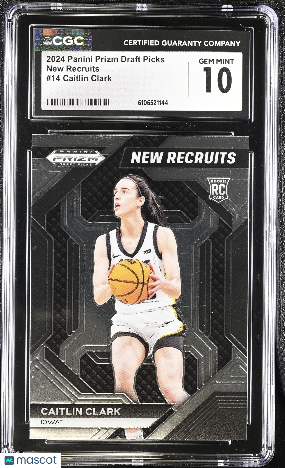 2024 Panini Prizm Draft Picks Caitlin Clark Rookie New Recruits #14 CGC 10 Iowa