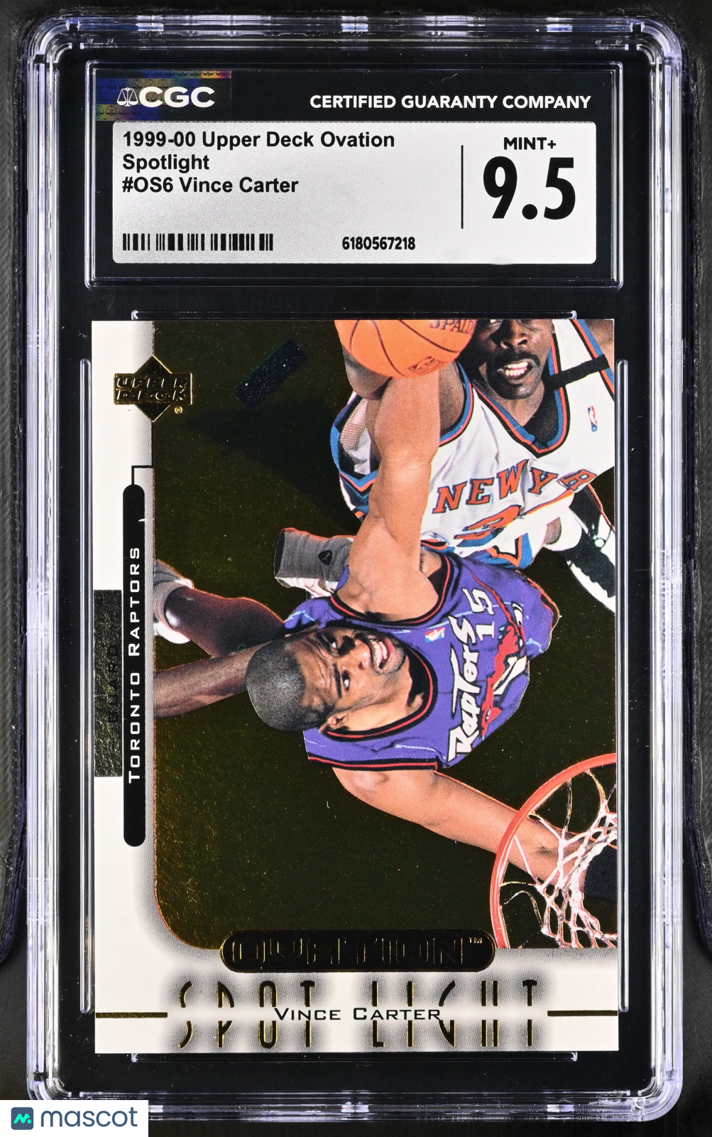 1999-00 Upper Deck Ovation Vince Carter Spotlight #OS6 CGC 9.5 Toronto Raptors
