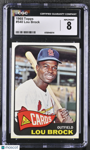 1965 Topps Lou Brock #540 CGC 8 St. Louis Cardinals