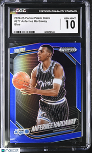 2024-25 Panini Prizm Black Anfernee Hardaway Blue /199 #277 CGC 10 Orlando Magic