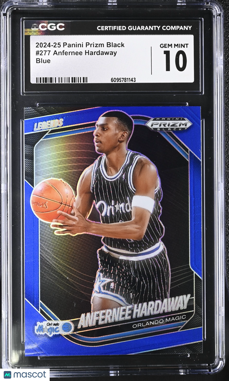2024-25 Panini Prizm Black Anfernee Hardaway Blue /199 #277 CGC 10 Orlando Magic