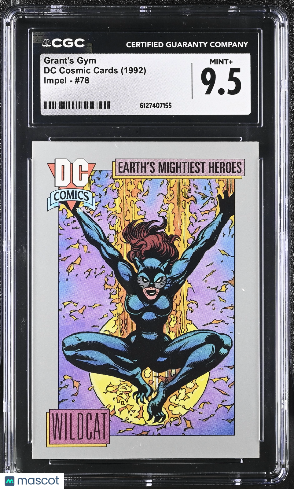 1992 Impel DC Cosmic Cards Grant's Gym #78 Wildcat CGC 9.5