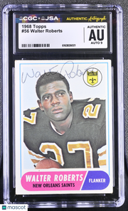 1968 Topps Walter Roberts Auto Autograph #56 CGC Authentic JSA Saints
