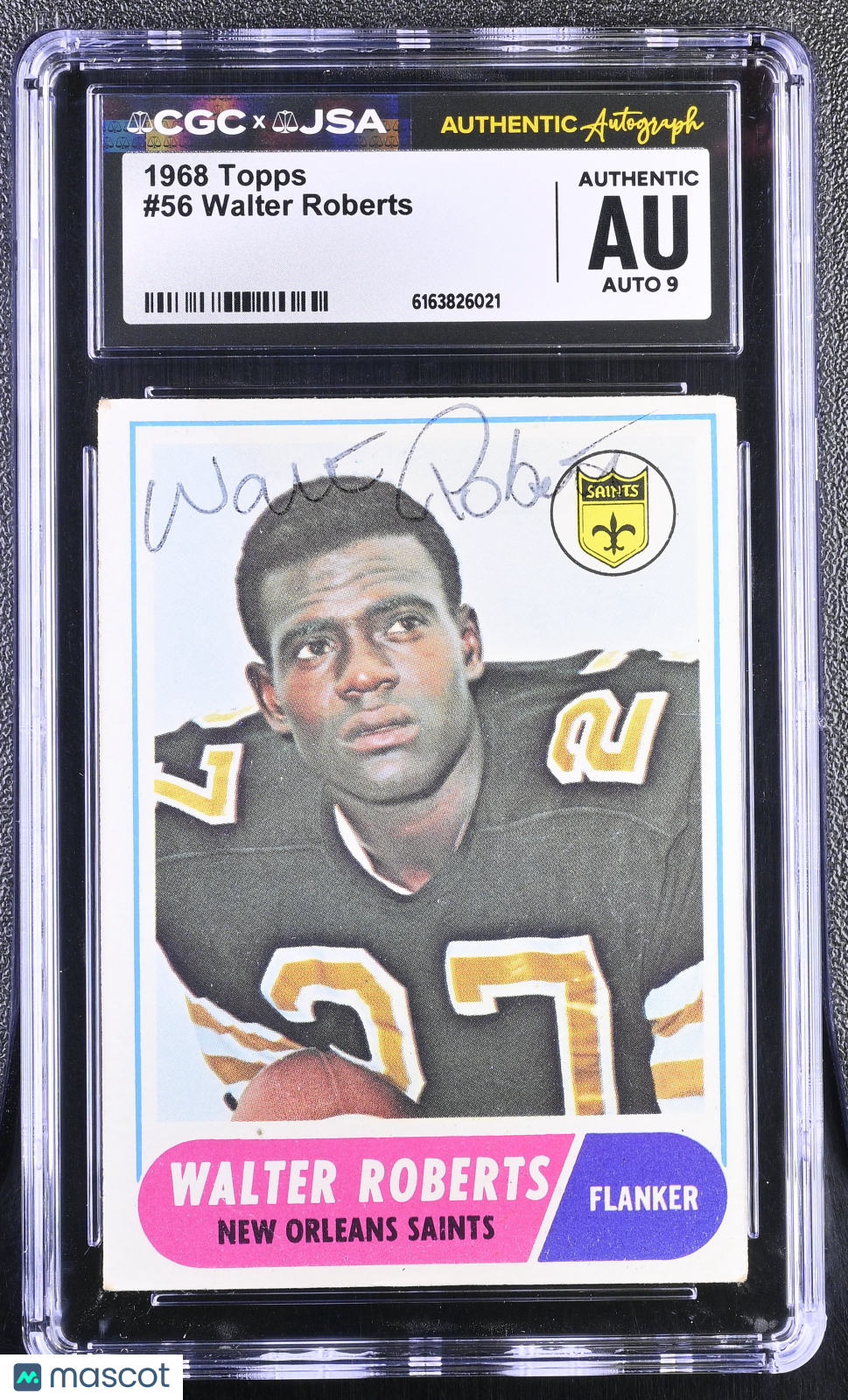 1968 Topps Walter Roberts Auto Autograph #56 CGC Authentic JSA Saints