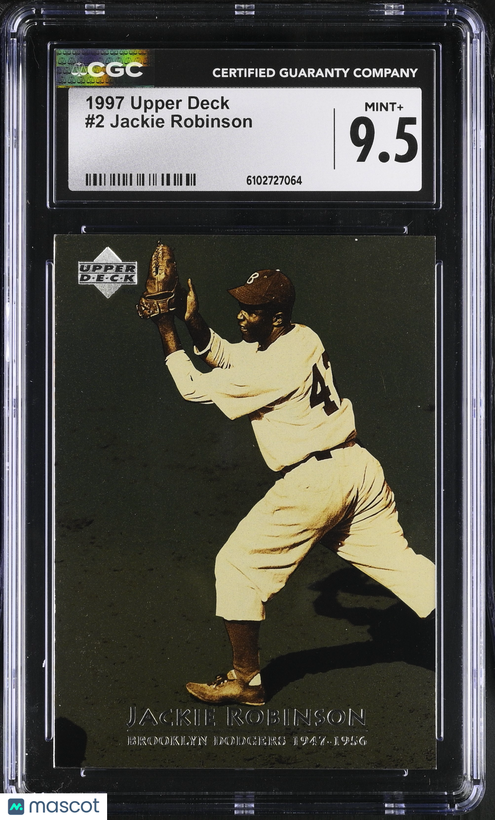 1997 Upper Deck Jackie Robinson #2 CGC 9.5 Brooklyn Dodgers