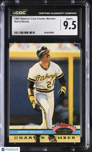 1991 Barry Bonds Stadium Club Charter Member CGC 9.5