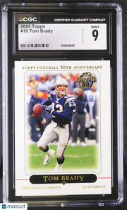 2005 Topps Tom Brady #10 CGC 9 New England Patriots