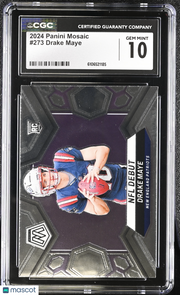 2024 Panini Mosaic Drake Maye Rookie #273 CGC 10 New England Patriots