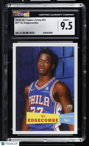 2025-26 Topps Living Set VJ Edgecombe Rookie #17 CGC 9.5 Philadelphia 76ers