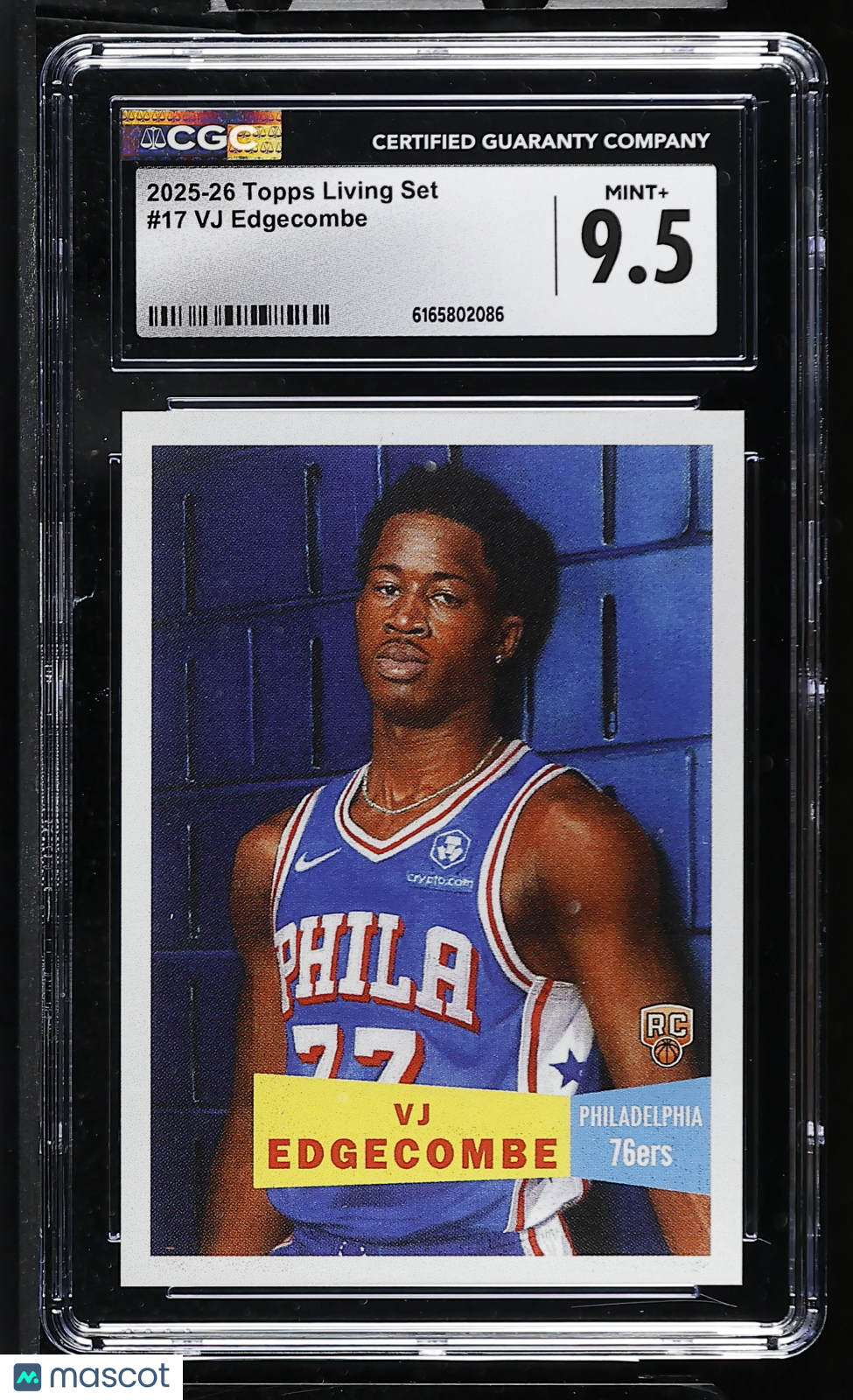 2025-26 Topps Living Set VJ Edgecombe Rookie #17 CGC 9.5 Philadelphia 76ers