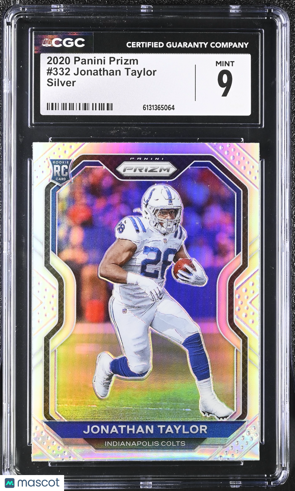 2020 Panini Prizm Jonathan Taylor Silver Rookie #332 CGC 9 Indianapolis Colts